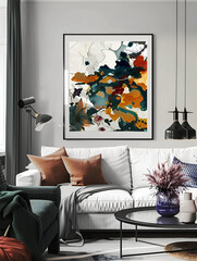 Mock up for wall art, posters, interior design, modern design