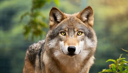 Fototapeta premium 獲物を見つめる狼