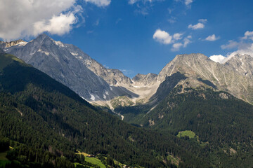 Mountains surrounding the Anterselva Valley, South Tyrol, Italy