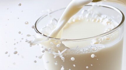 Milk Splash in Glass