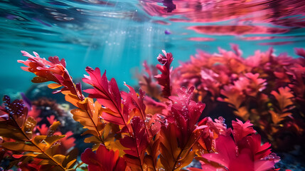 Red algae is a type of seaweed that is found in the ocean, ocean, found, type