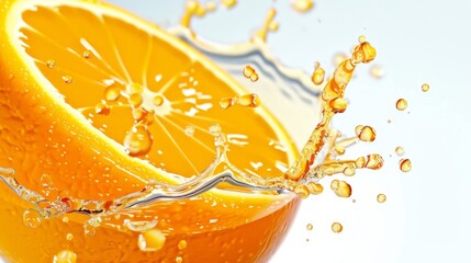 Fresh ripe orange fruit and orange juice
