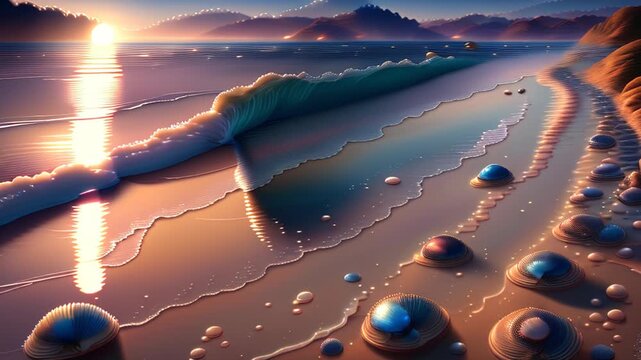 Fantasy whimsical morphing celestial dreamy animated illustration