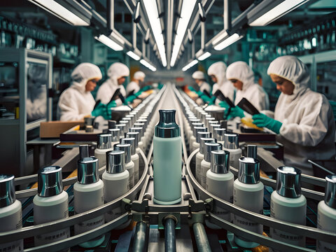 El interior de una f&aacute;brica de desodorantes en aerosol que muestra el eficiente proceso de fabricaci&oacute;n
