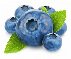 Obraz premium blueberries on a white background