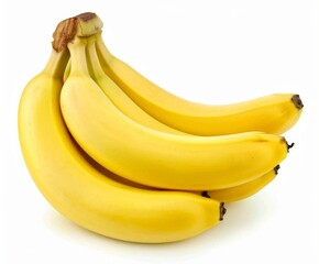 Bunch of banana fruits on a white background