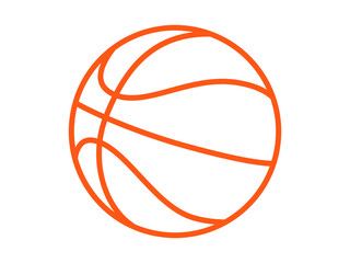 Outline basketball ball icon. Set of basketball ball symbols.
