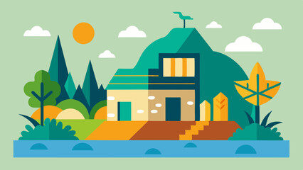  Habitat background vector arts illustration 