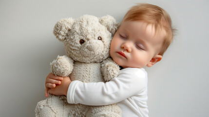 little girl with teddy bear