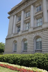 City Hall Building in Cleveland, Ohio. The Neoclassical architecture building was completed in 1916. It serves as the local governments office of the Mayor and city council.