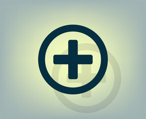 Obraz premium Vector illustration with shadow on gradient background