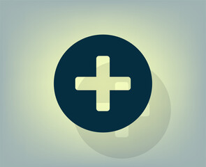 Obraz premium Vector illustration with shadow on gradient background