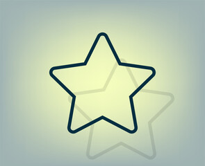 Obraz premium Vector illustration with shadow on gradient background