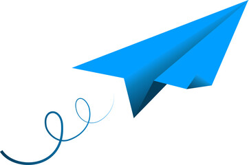  Blue  origami arrow isolated