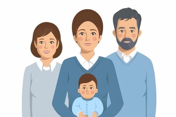 Fototapeta premium Cozy family moment with baby warm lighting highlighting love and connection in a nurturing intimate home environment