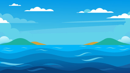 Ocean background vector arts illustration