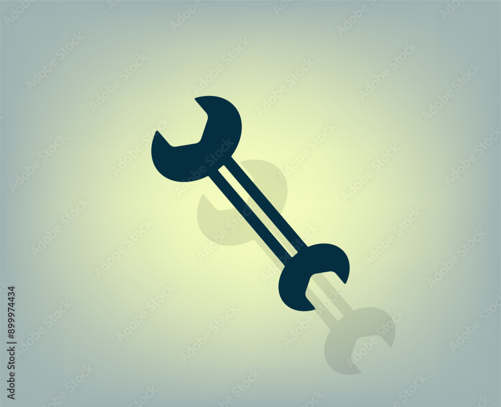Poster vector illustration with shadow on gradient background