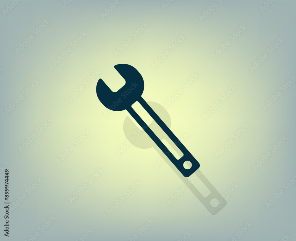 Poster vector illustration with shadow on gradient background