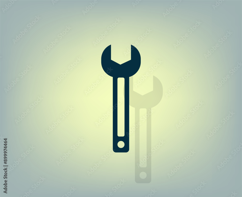 Poster vector illustration with shadow on gradient background