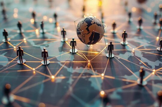Organizational structure concept. Teamwork organization and business workflow process management for Information on hierarchical structure of departments in business	