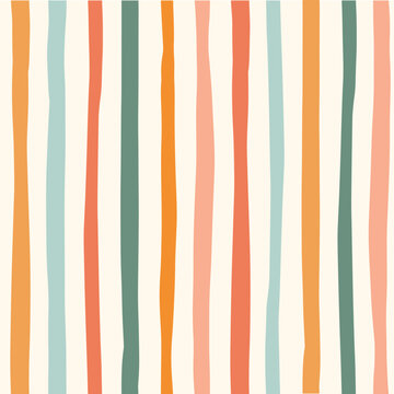 Fototapeta Autumn seamless pattern with vertical stripes for textile prints, kitchenware, tablecloth, towels, wallpaper, wrapping paper, etc. EPS 10