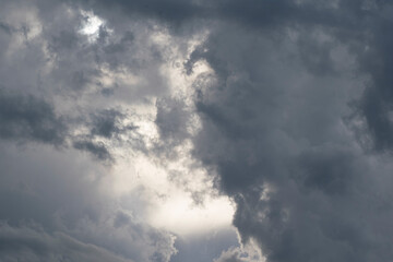 Stormy weather and dark clouds