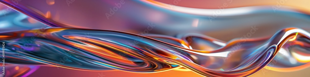 Poster a colorful, abstract painting of a wave with a splash of color. the painting is full of energy and m