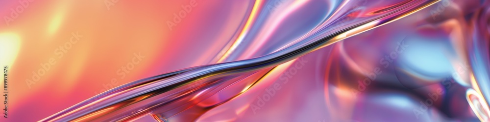 Poster a colorful, abstract image of a wire or string with a purple hue. the image is a representation of t