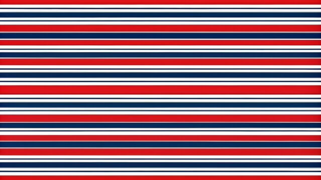 Vibrant red, crisp white, and deep navy blue horizontal stripes create a dynamic, repeating pattern perfect for backgrounds and textures.