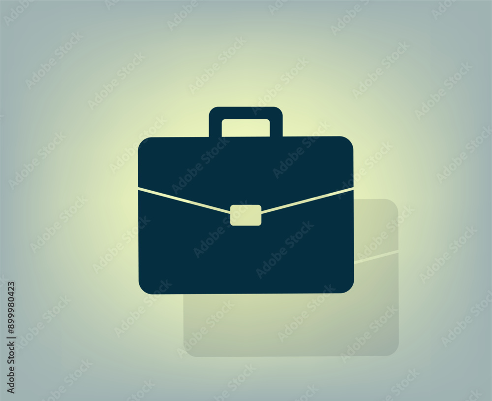 Poster vector illustration with shadow on gradient background