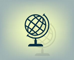 Obraz premium Vector illustration with shadow on gradient background