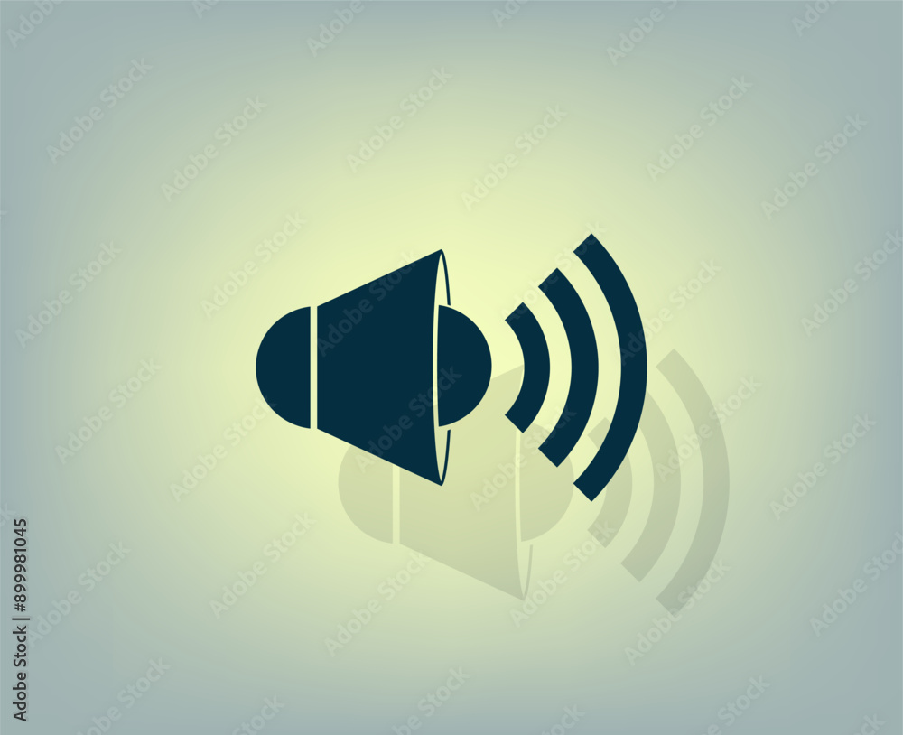 Poster vector illustration with shadow on gradient background
