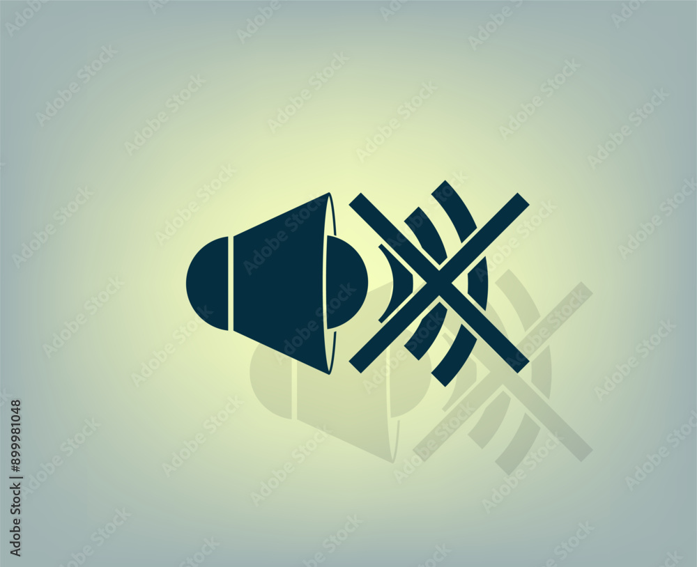 Poster vector illustration with shadow on gradient background