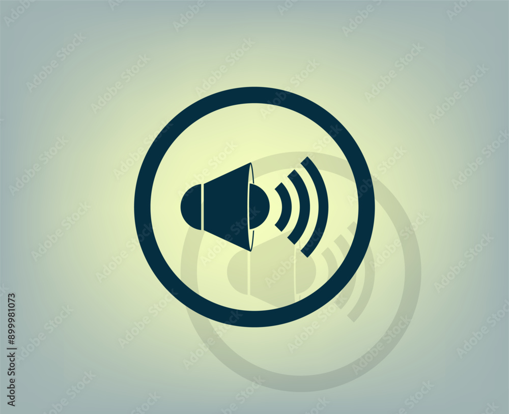 Poster vector illustration with shadow on gradient background