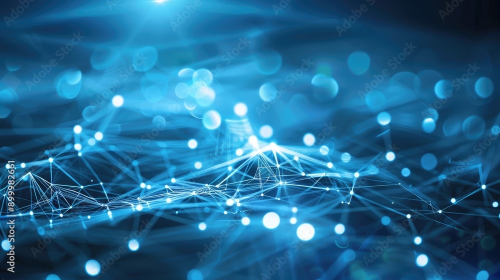 Poster futuristic network background with digital lines and nodes, representing high-speed internet technol
