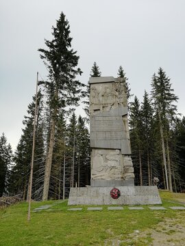 Memorial of the Slovak National Uprising at Ostredok in Demanovska Valley Low Tatras Slovakia