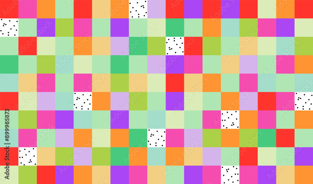 Poster abstract background checkerboard pattern seamless background with swatches. seamless pattern