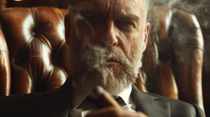 Old Money Fashion,  man in a business suit with a cigar