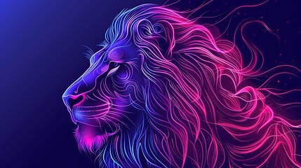 Fototapeta premium Majestic Lion with Crown, Background, Generative AI. Photo Realistic Photo