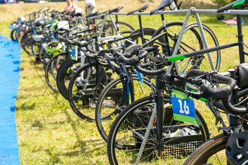 Bicycles in cycling or triathlon competitions.