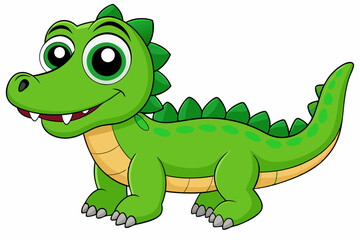 Funny Crocodile Cartoon Vector Illustration Clipart And Line Art Design, Funny crocodile cartoon vector, perfect for clipart, illustrations, and line art designs
