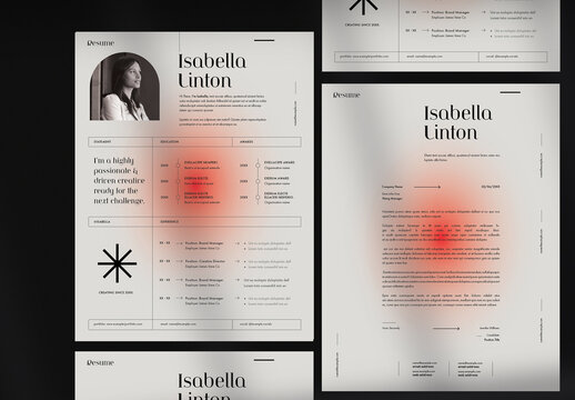 Red & Grey Gradient Resume