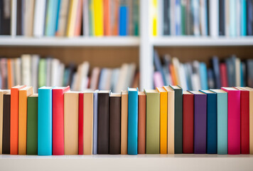 Fototapeta premium books in bookshelf