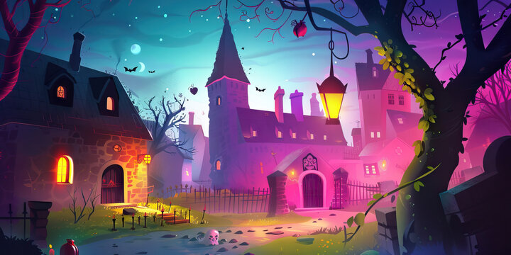 The Van Helsing Manor: A stately manor house, lit by flickering candlelight, serves as the base for Doctor Van Helsing's research on vampires