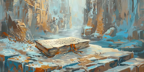 The Cryptic Notebook: A worn leather-bound notebook, filled with cryptic symbols and notes in an ancient language, holds the key