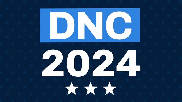 Democratic National Convention 4K animation backdrop, 2024 presidential election concept