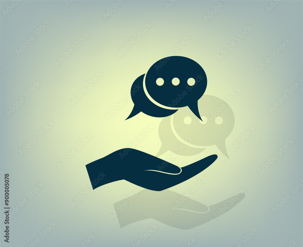 Aufkleber vector illustration with shadow on gradient background