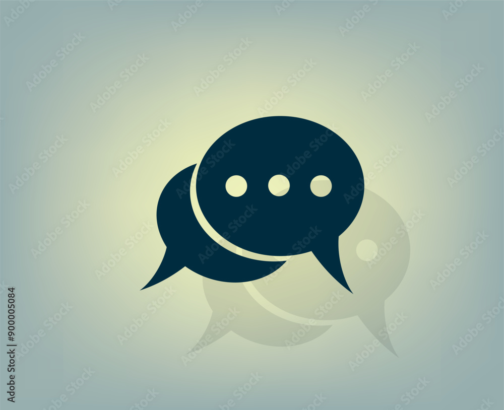 Poster vector illustration with shadow on gradient background
