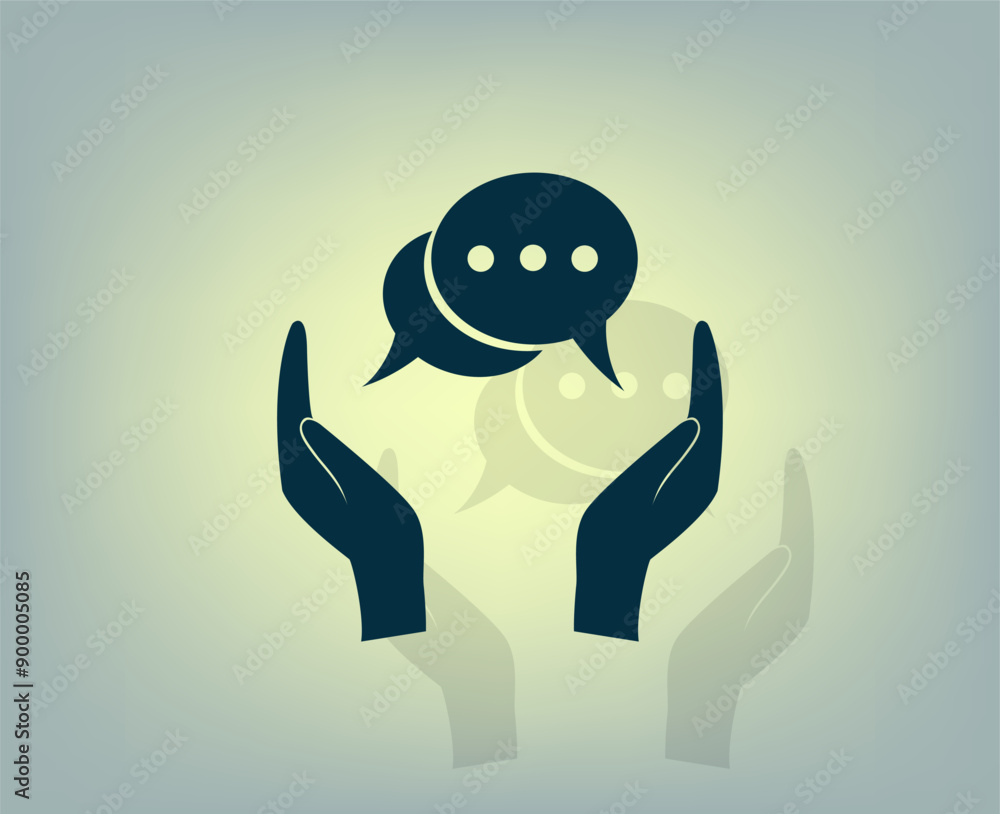 Poster vector illustration with shadow on gradient background