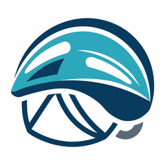 Cyclist Helmet Icon Vector Clean Design on White Background